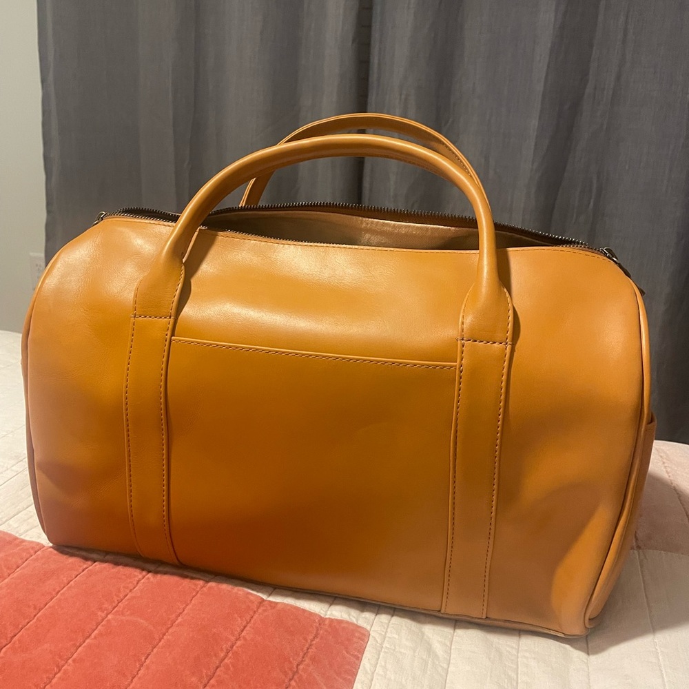 Parker Clay leather weekender bag